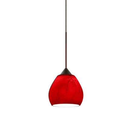 Besa Lighting Besa Pendant Tay Tay Bronze Magma 1x5W LED 1XC-5605MA-LED-BR